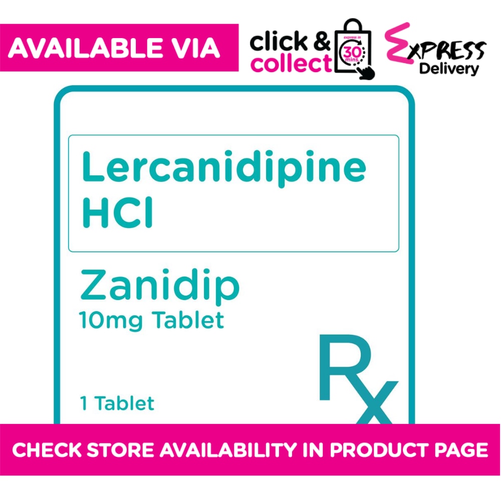 Lercanidipine Hydrochloride 10mg 1 Tablet [PRESCRIPTION REQUIRED]