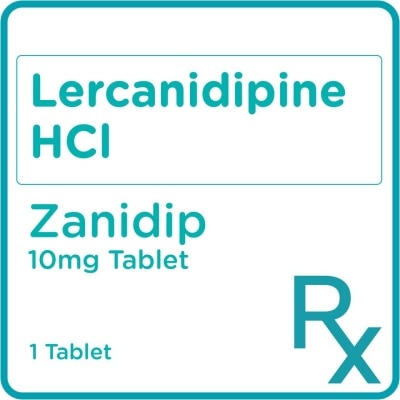 ZANIDIP Lercanidipine Hydrochloride 10mg 1 Tablet [PRESCRIPTION REQUIRED]