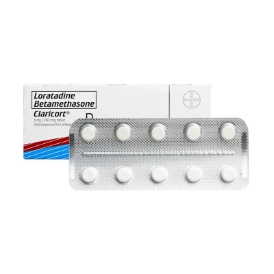 CLARICORT Loratadine + Betamethasone 5 mg/250 mcg 1 Tablet [PRESCRIPTION REQUIRED]