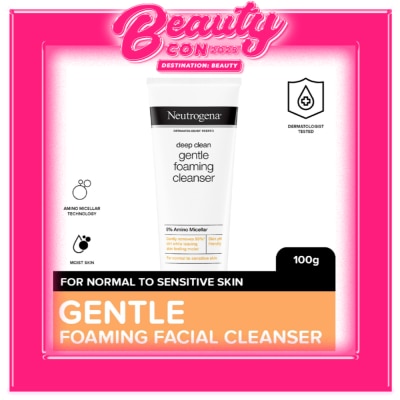NEUTROGENA Neutrogena Deep Clean Gentle Foaming Cleanser 100g - Moisturizing Facial Wash for Combination Skin