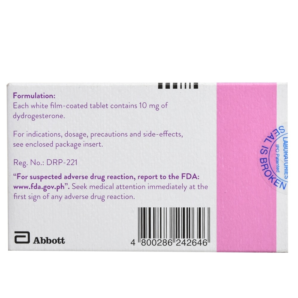 Dydrogesterone 10mg 1 Tablet [PRESCRIPTION REQUIRED]