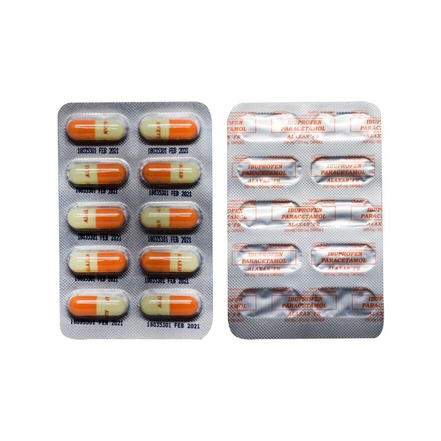 Paracetamol Ibuprofen 325 mg/200 mg Tablet x 10 Tablets/Pack