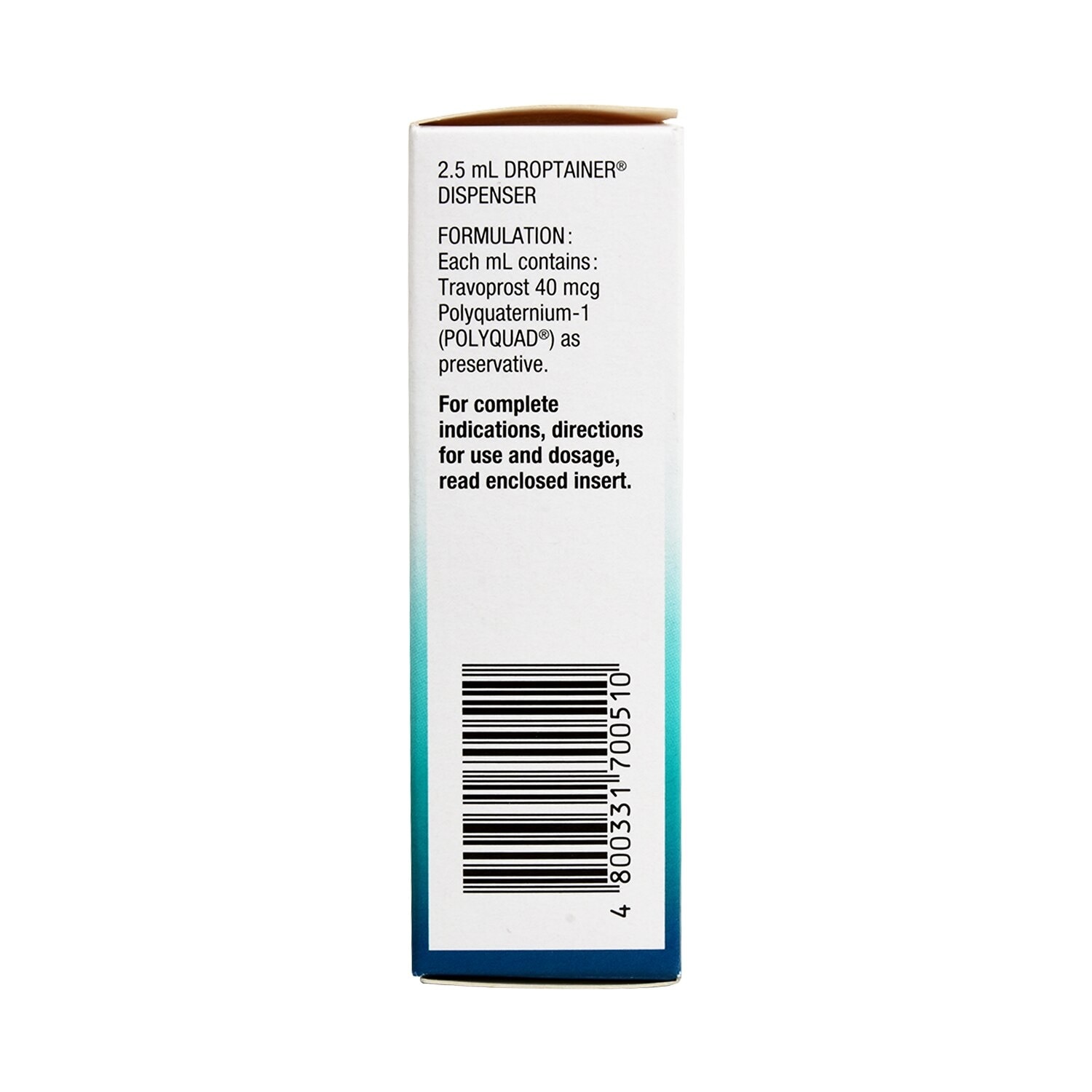 Travoprost 0.004% 2.5mL Ophthalmic Solution [PRESCRIPTION REQUIRED]