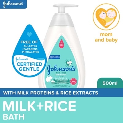 JOHNSONS BABY Johnson's Milk + Rice Baby Bath 500ml - Baby Essentials, Baby Care, Baby Wash, Body Wash For Baby