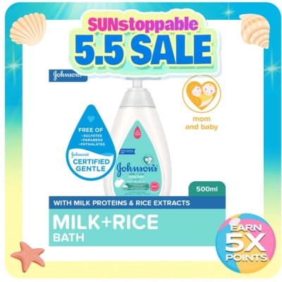 JOHNSONS BABY - Johnson's Milk + Rice Baby Bath 500ml - Baby Essentials, Baby Care, Baby Wash, Body Wash For Baby