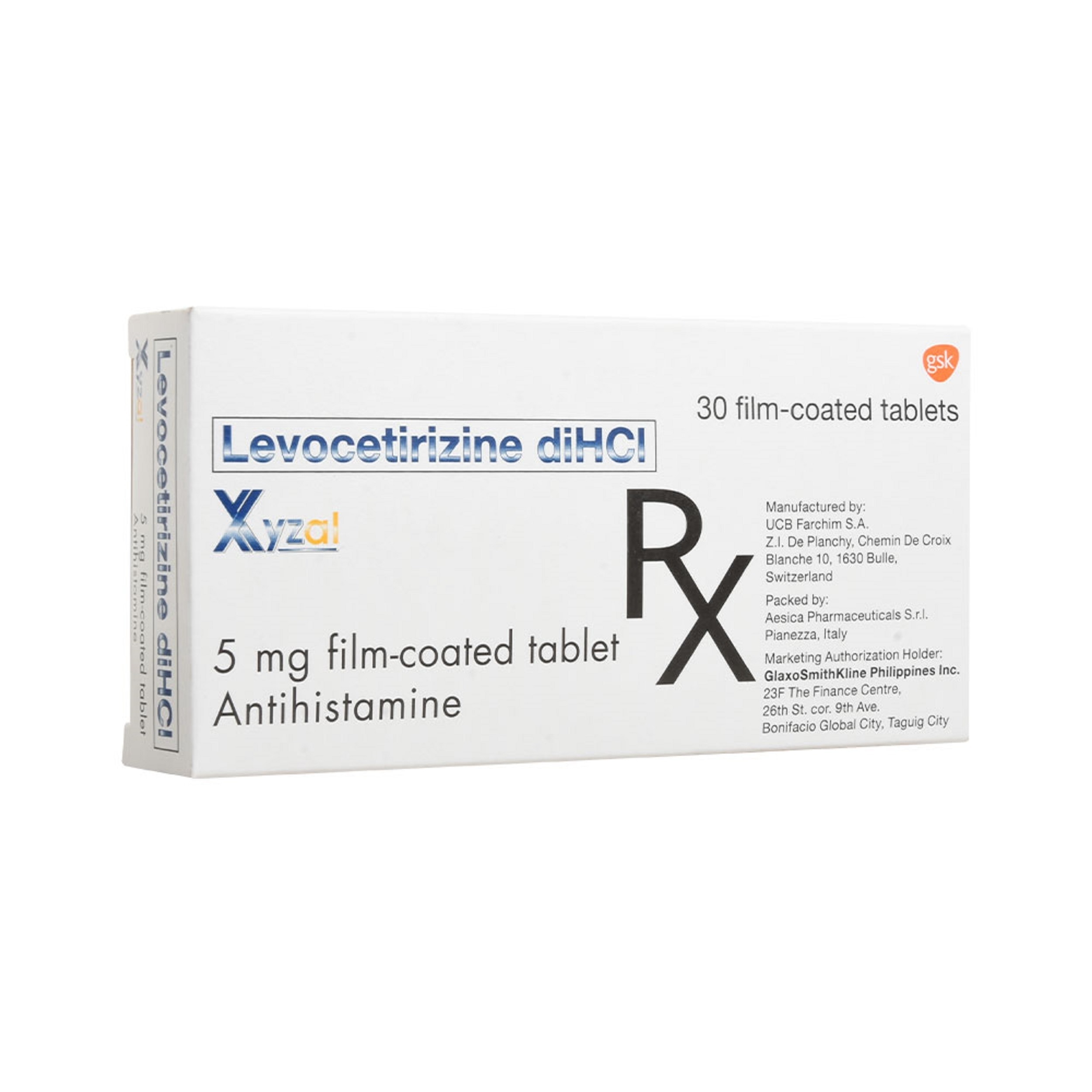 Levocetirizine Dihydrochloride 5mg 1 Tablet [PRESCRIPTION REQUIRED]