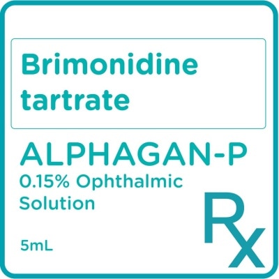 ALPHAGAN Brimonidine tartrate 0.15% Ophthalmic Solution 5mL [PRESCRIPTION REQUIRED]