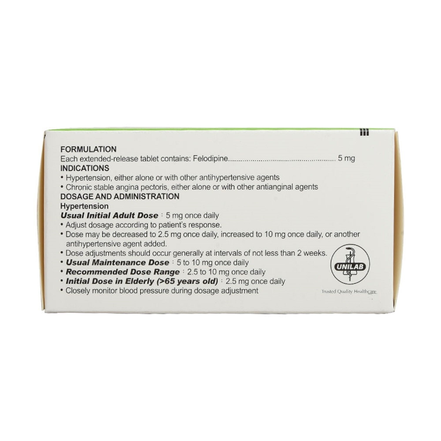 Felodipine 5mg 1 Extended-release Tablet [PRESCRIPTION REQUIRED]