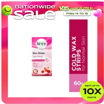 VEET - Cold Wax Strips for Legs 12s (Normal Skin)