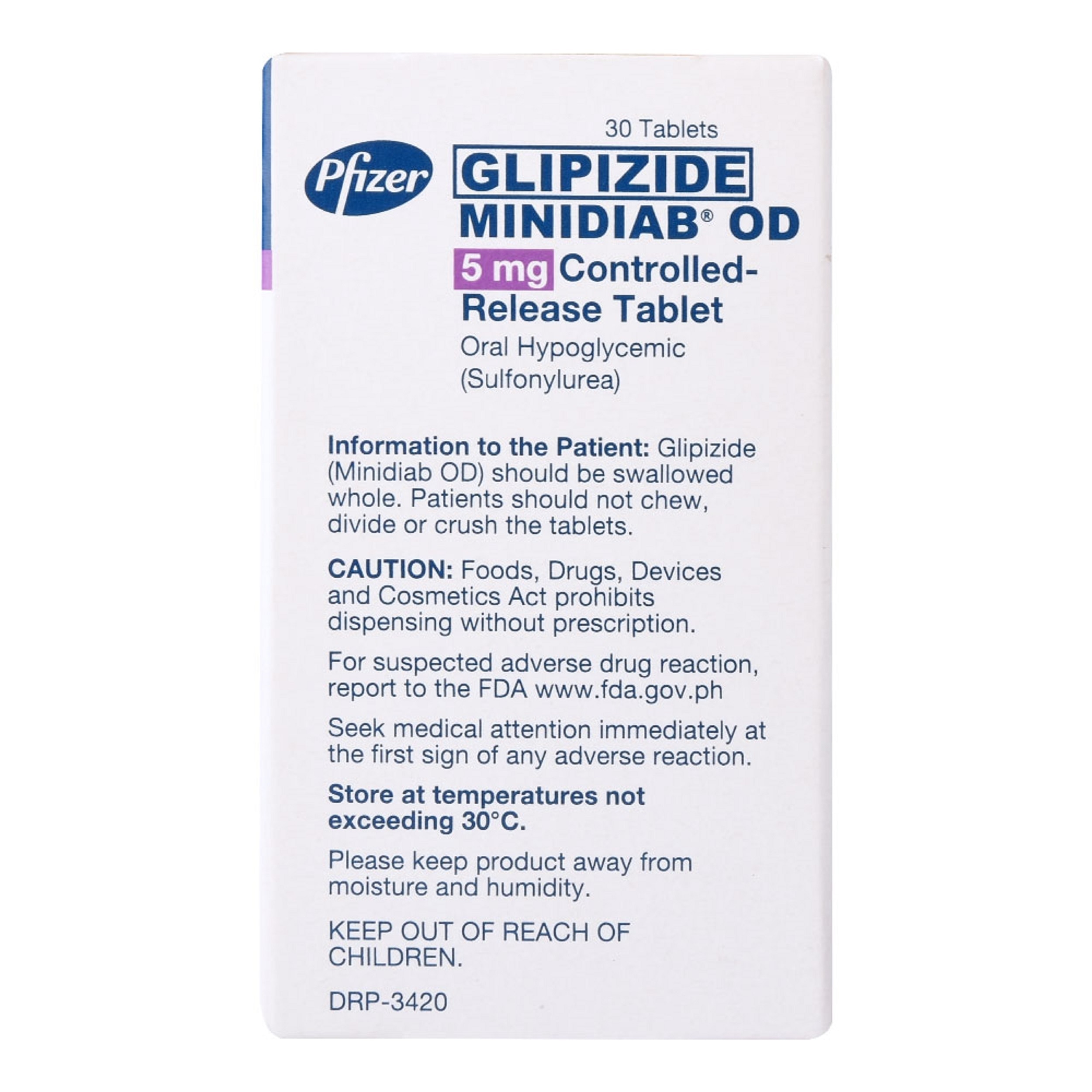 Glipizide 5Mg Od 1 Tablet [Prescription Required]