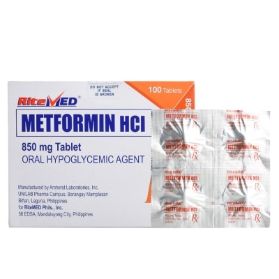 RITEMED Metformin 850mg 1 Tablet [PRESCRIPTION REQUIRED]