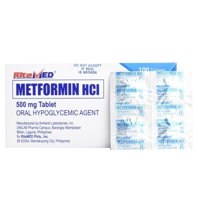 RITEMED Metformin Hydrochloride 500mg 1 Tablet [PRESCRIPTION REQUIRED]