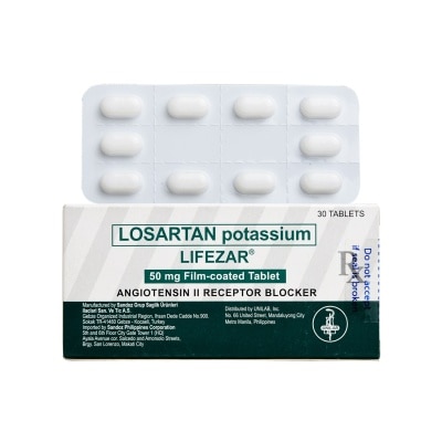 LIFEZAR Losartan Potassium 50mg 1 Tablet [PRESCRIPTION REQUIRED]