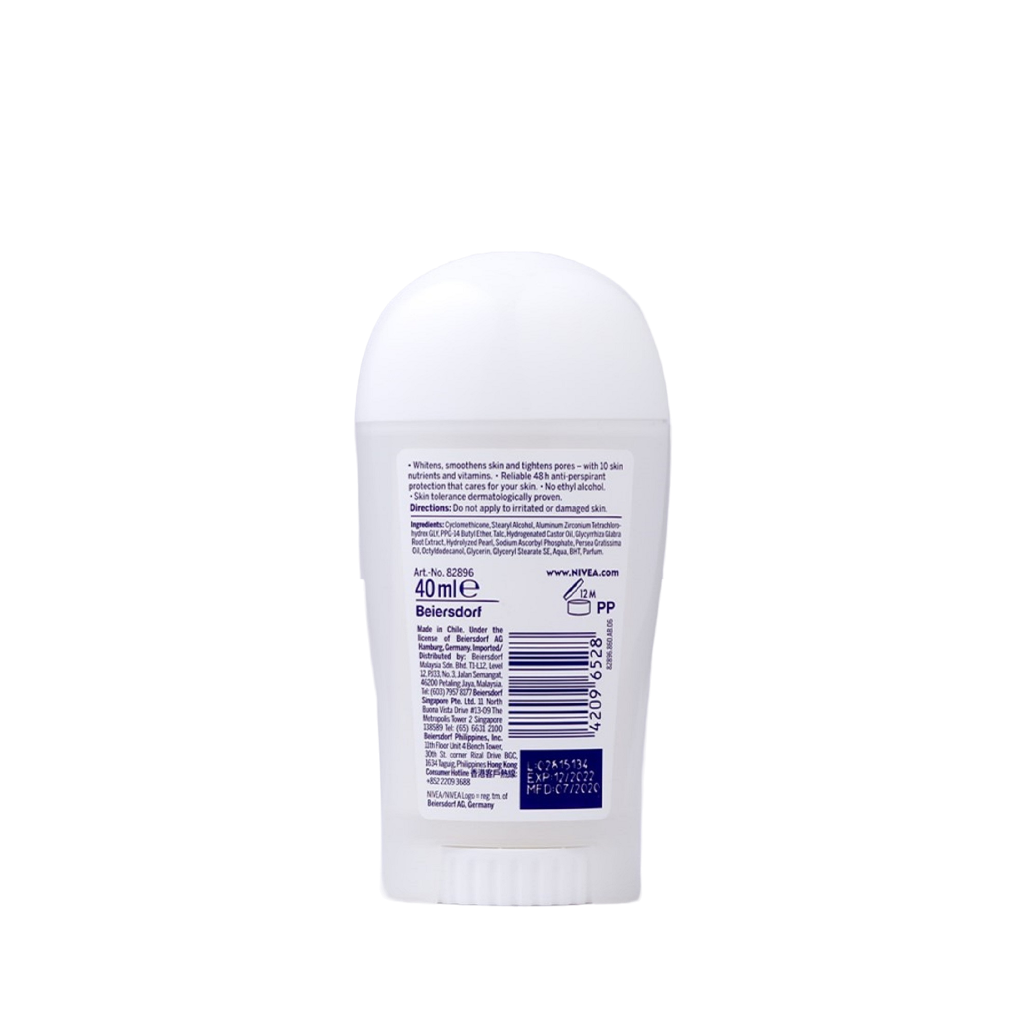 NIVEA Deodorant Extra Brightening Anti-Perspirant Stick 40ml