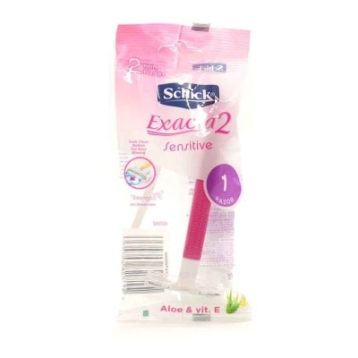 SCHICK Exacta2  2 thin Blades Sensitive Aloe and Vit E. 1 razor