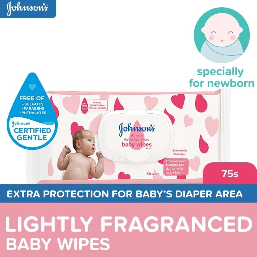 Johnson's Skincare Baby Wipes 75s - Wipes for Baby, Baby Care, Baby Essentials, Wet Wipes