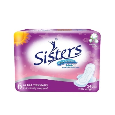 SISTERS Ultra Comfort 245mm with Wings 6 Thin Pads