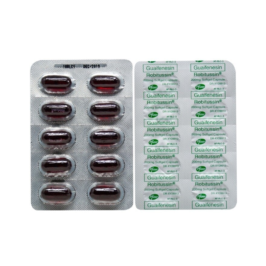 ROBITUSSIN Guaifenesin 200mg 1 Softgel Capsule Sold Per Piece
