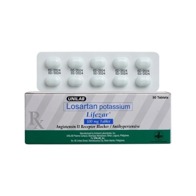 LIFEZAR Losartan Potassium 100mg 1 Tablet [PRESCRIPTION REQUIRED]