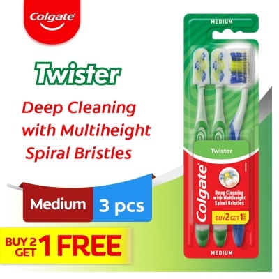 COLGATE Twister Fresh Medium Toothbrush with Cap