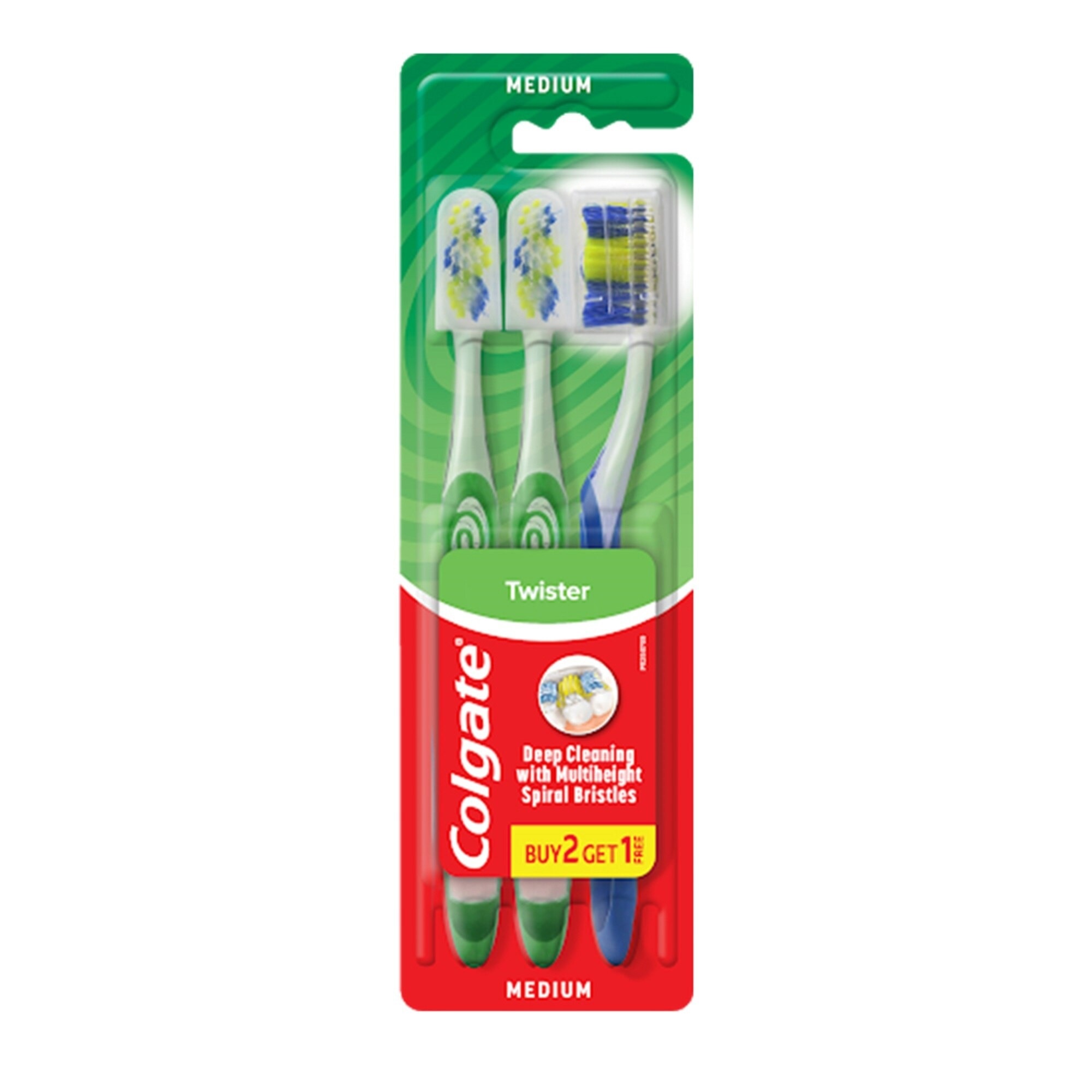 Twister Fresh Medium Toothbrush with Cap