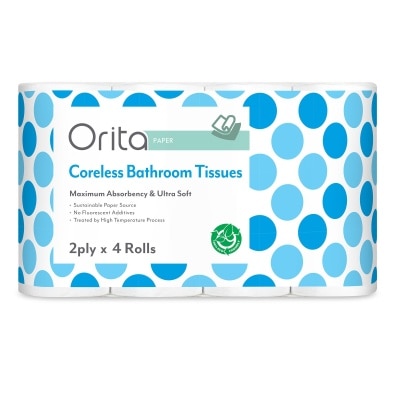 ORITA 2-ply 4 Rolls Coreless Bathroom Tissue