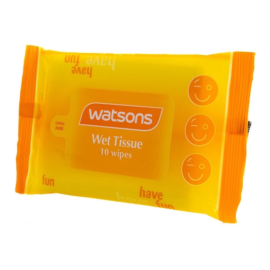 Yellow Wet Tissue 10 Sheets