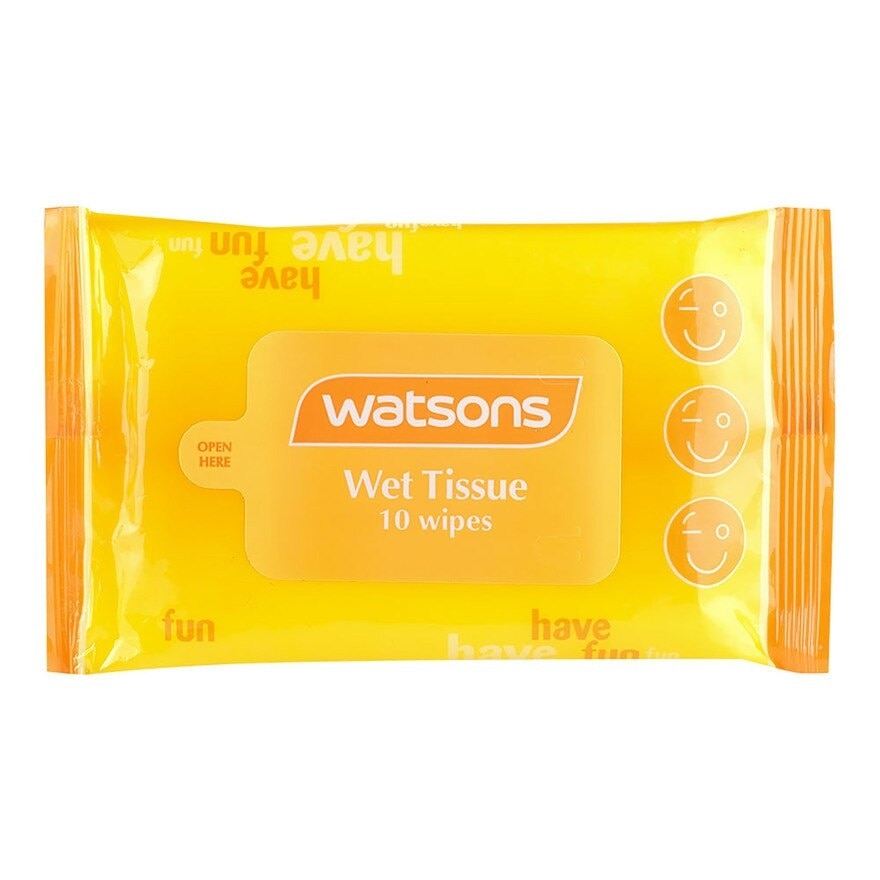 Yellow Wet Tissue 10 Sheets