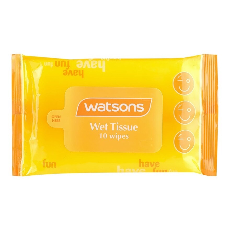 Yellow Wet Tissue 10 Sheets