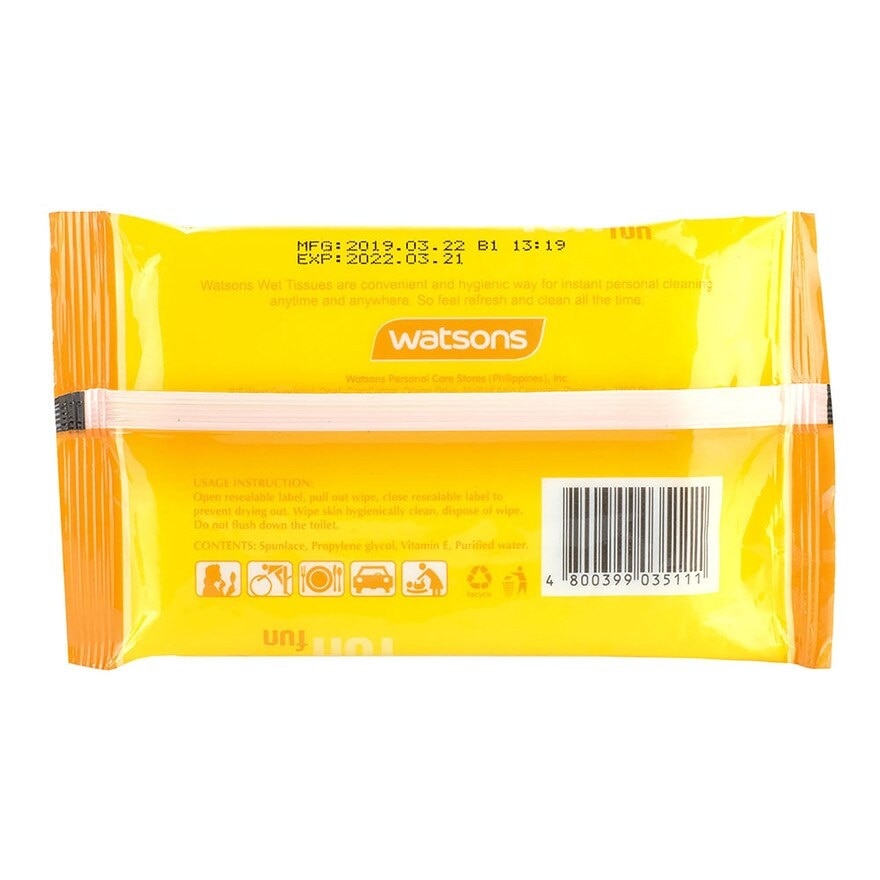 Yellow Wet Tissue 10 Sheets