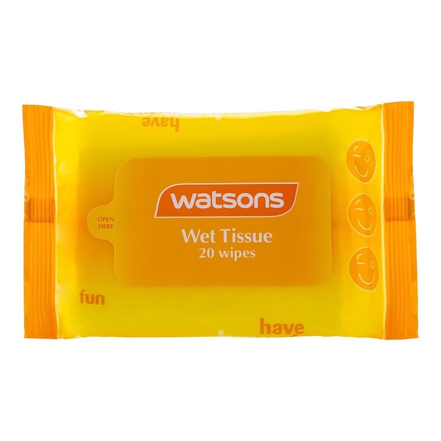 Yellow Wet Tissue 20 Sheets
