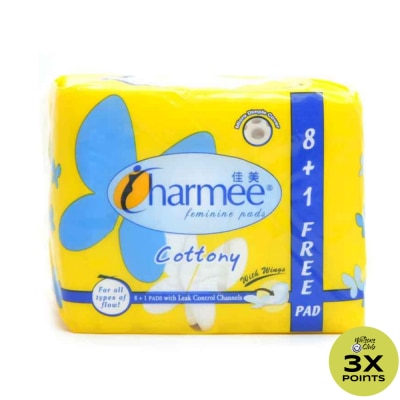 CHARMEE Feminnine Pads Cottony with wings 8+1 Free Pad