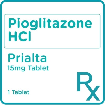 PRIALTA Prialta Pioglitazone 15mg 1 Tablet [Prescription Required]