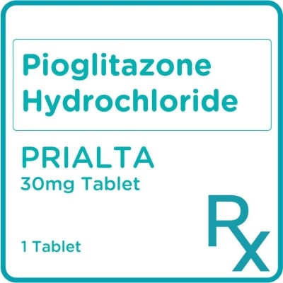 PRIALTA Pioglitazone Hydrochloride 30mg 1 Tablet [Prescription Required]