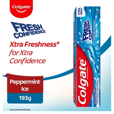 COLGATE Fresh Confidence Peppermint Ice Toothpaste with Cooling Crystals 145ml