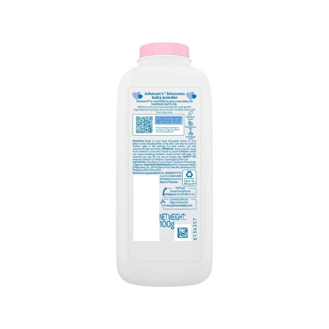 Johnson's Blossoms Baby Powder 100g - Baby Essentials, Baby Care