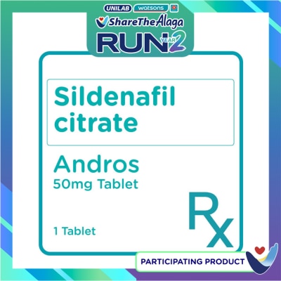 ANDROS Sildenafil citrate 50 mg 1 Tablet [PRESCRIPTION REQUIRED] image