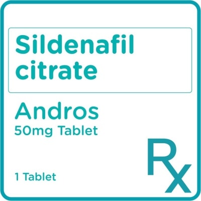 ANDROS Sildenafil citrate 50 mg 1 Tablet [PRESCRIPTION REQUIRED]