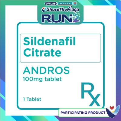 ANDROS Sildenafil Citrate 100mg 1 Tablet [PRESCRIPTION REQUIRED] image