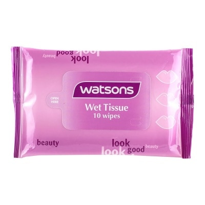 WATSONS Wet Tissue Look Good Beauty 10 Wipes