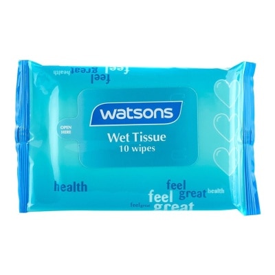 WATSONS Blue Wet Tissue 10 Sheets