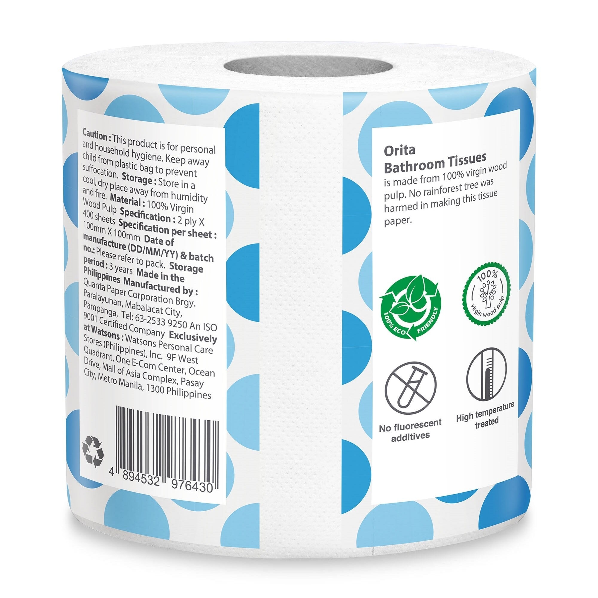 Bathroom Tissue Single 2ply 400 sheets