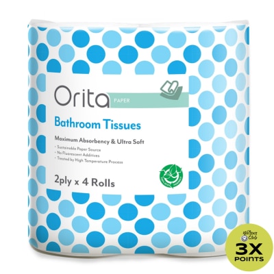 ORITA 2-ply 4 Rolls Bathroom Tissue