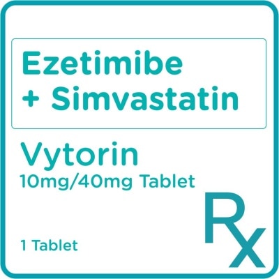 VYTORIN Ezetimibe 10mg + Simvastatin 40mg 1 Tablet [PRESCRIPTION REQUIRED]