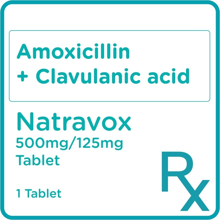 Amoxicillin trihydrate 500mg + Clavulanic acid 125mg 1 Tablet [PRESCRIPTION REQUIRED]