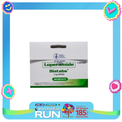 DIATABS Loperamide Capsule 2mg X 4 Pack