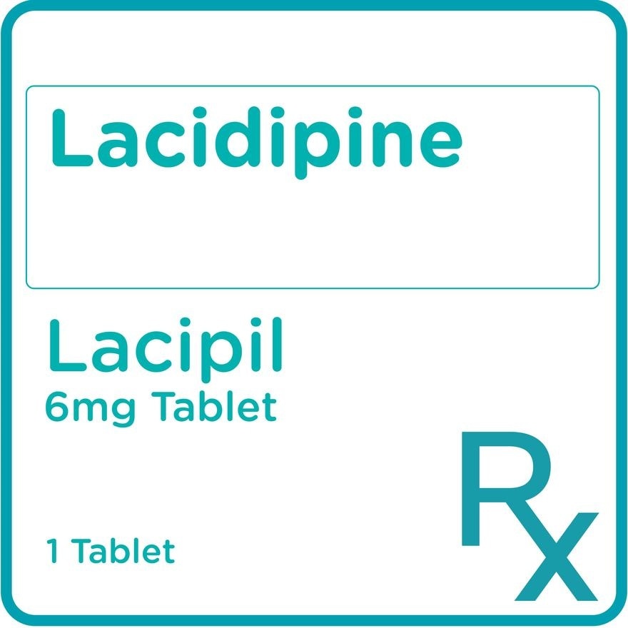 Lacidipine 6mg 1 Tablet [PRESCRIPTION REQUIRED]