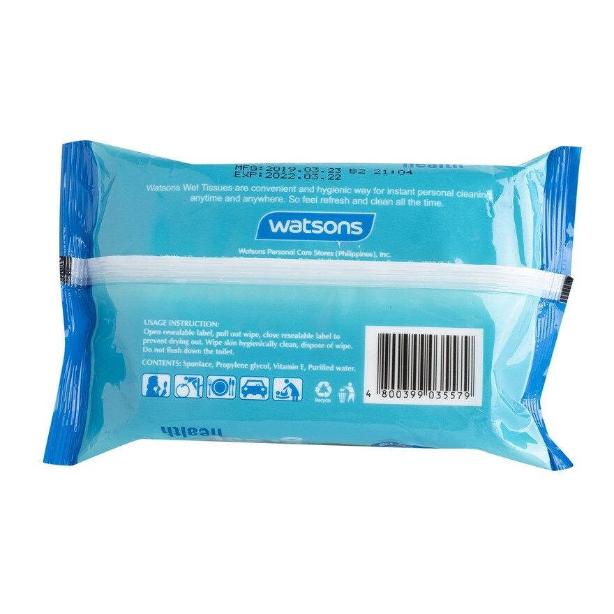 Blue Wet Tissue 20 wipes