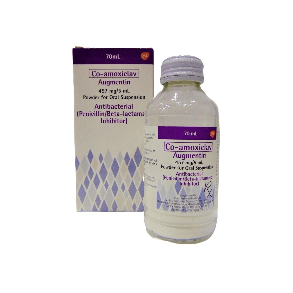 Amoxicillin 400mg + Clavulanic acid 57mg Strawberry Oral Suspension 70mL [PRESCRIPTION REQUIRED]