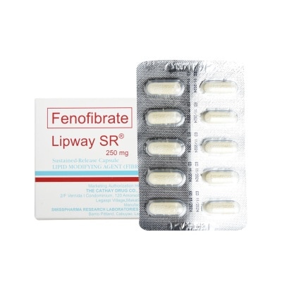 LIPWAY LIPWAY Fenofibrate  250 mg 1 Sustained-release Capsule Sold Per Piece [PRESCRIPTION REQUIRED]